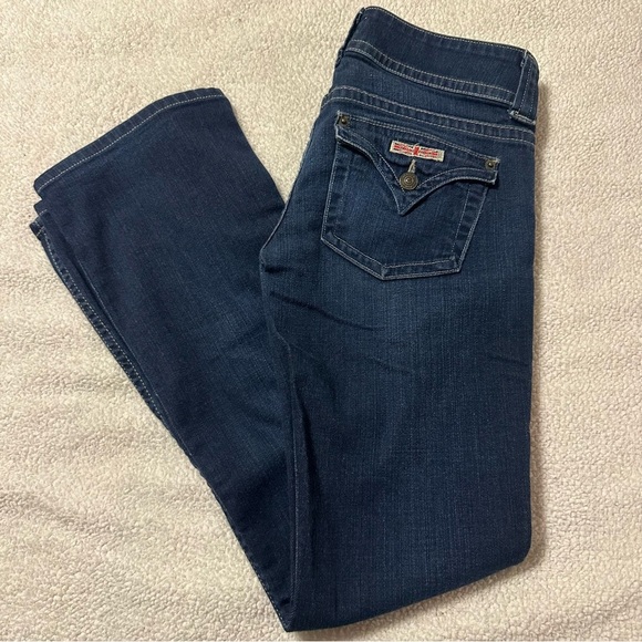 Hudson Signature Low Rise Bootcut Jeans Dark Blue Wash - Picture 1 of 11
